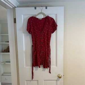 American Eagle Outfitters Floral Red Dress